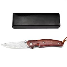 IZMAEL Damaškový outdoorový skládací nůž Paxon-Hnědá KP31701