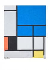 Pelcasa Composition With Large Blue Plane, Red, Black, Yellow, And Gray 1921 - 70x100 cm 