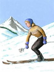 Pelcasa Girl Skiing Downhill - 30x40 cm 