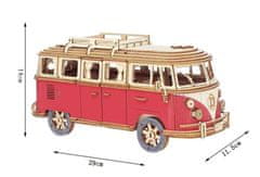 wood 3D dřevěné puzzle modelu auta Volkswagen VW T1 