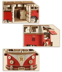 wood 3D dřevěné puzzle modelu auta Volkswagen VW T1 