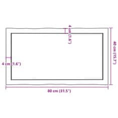 Vidaxl Stolní deska světle hnědá 80x40x(2-6)cm ošetřený dub živá hrana