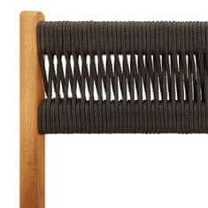 Petromila Bistro židle 2 ks černé masivní akáciové dřevo a polypropylen