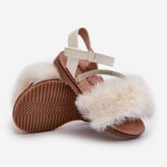 Dětské sandály na suchý zip s fleecem velikost 36