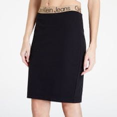 Calvin Klein Sukně Jeans Milano Jersey Logo Tape Pencil Skirt Ck Black XS XS Černá