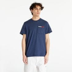 Tommy Hilfiger Tričko Tommy Jeans Essential Flag Pocket Short Sleeve Tee Twilight Navy Heather S S Modrá