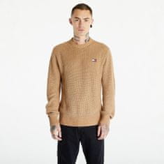 Tommy Hilfiger Svetr Tommy Jeans Regular Tonal Bad Sweater Tawny Sand S S Béžová