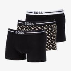 Hugo Boss Boxerky Bold Design Trunk 3-Pack Black/ White/ Beige L Černá