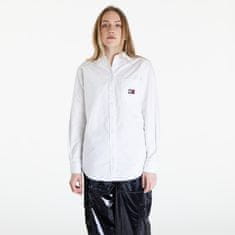 Tommy Hilfiger Košile Tommy Jeans Boyfriend Badge Shirt White S Bílá