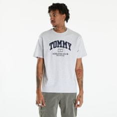 Tommy Hilfiger Tričko Tommy Jeans Varsity Logo T-Shirtilver Grey XXL Šedá