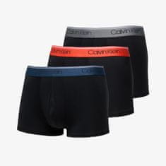 Calvin Klein Boxerky Microfibertretch Low Rise Trunk 3-Pack Black XL Černá