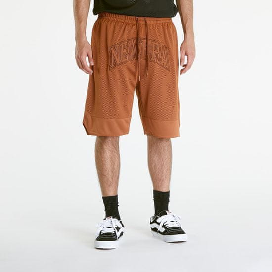 New Era Šortky Arch Logo Mesh Shorts Brown S