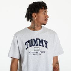 Tommy Hilfiger Tričko Tommy Jeans Varsity Logo T-Shirtilver Grey XXL Šedá