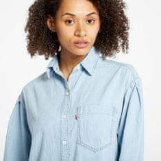 Levis Šaty Rhea Shirt Dress Blue S S Modrá