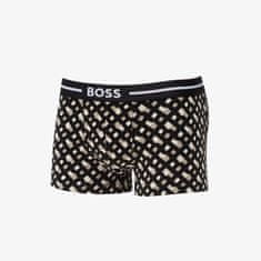 Hugo Boss Boxerky Bold Design Trunk 3-Pack Black/ White/ Beige L Černá