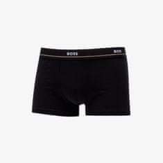 Hugo Boss Trenky Stretch-Cotton Trunks With Logo Waistbands 5-Pack Black S S Černá