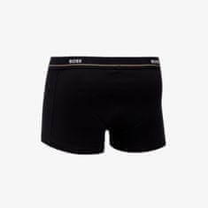 Hugo Boss Trenky Stretch-Cotton Trunks With Logo Waistbands 5-Pack Black S S Černá