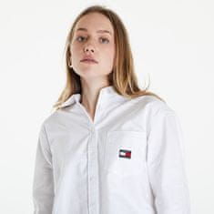 Tommy Hilfiger Košile Tommy Jeans Boyfriend Badge Shirt White S Bílá