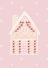 Pelcasa Pink Gingerbread House - 21x30 cm 