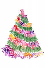 Pelcasa Floral Watercolor Christmas Tree - 70x100 cm 