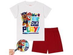 sarcia.eu Paw Patrol Chlapecké červenobílé pyžamo s krátkými kalhotami 8 let 128 cm