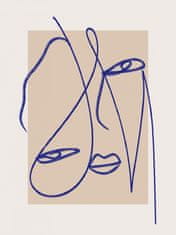 Pelcasa Abstract Blue Line Art - 21x30 cm 