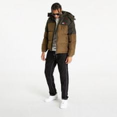 Tommy Hilfiger Bunda Tommy Jeans Alaska Colorbloc Puffer Jacket Drab Olive Green XL Zelená