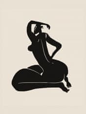 Pelcasa Curvy Nude In Black - 70x100 cm 