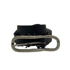 Levis dámský úzký černý pásek s dekorativními kroužky