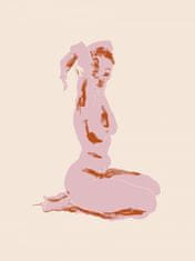 Pelcasa Nude, Arms Folded Over Her Head - 30x40 cm 