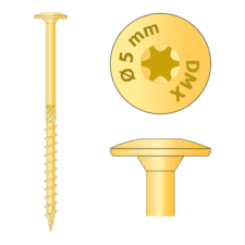 DOMAX CT 05040 tesařský vrut s talířovou hlavou 5x40 - balení 200ks