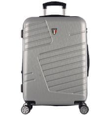 Cestovní kufr TUCCI Boschetti T-0278/3-L ABS - stříbrná