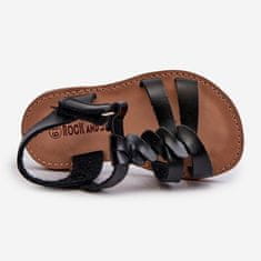 Dětské sandály na suchý zip Black velikost 25