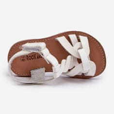 Dětské sandály na suchý zip White velikost 24