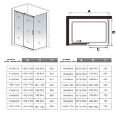 H K Sprchový kout DIAMOND 120x100 L/P varianta