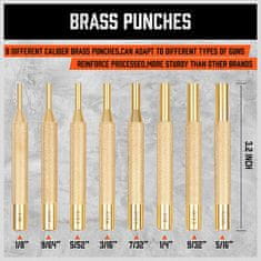 Vector Optics sada nástrojů Gun Smith Punch Tool Kit 9 ks