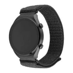 FIXED Nylonový řemínek Nylon Sporty Strap s Quick Release 20mm pro smartwatch, tmavě šedý