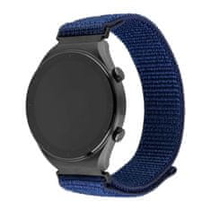 FIXED Nylonový řemínek Nylon Sporty Strap s Quick Release 22mm pro smartwatch, tmavě modrý