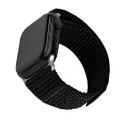 FIXED Nylonový řemínek Nylon Sporty Strap pro Apple Watch Ultra 49mm, černý