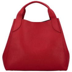 Delami Vera Pelle Kožená kabelka do ruky Tris, růžovo-červená