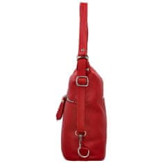 Delami Vera Pelle Stylový dámský kožený kabelko-batoh přes rameno Fredda, červený