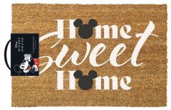 CurePink Rohožka Disney|Mickey Mouse: Domov Sladký Domov (60 x 40 cm) hnědá
