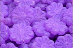 Kraftika 4 ks matte crystal luster purple daisy flower beads české