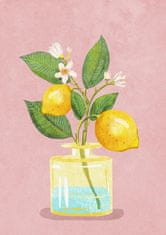 Pelcasa Lemon Bunch In Vase - 50x70 cm 