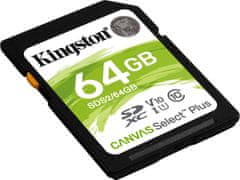 Kingston Kingston Canvas Select Plus U1/SDXC/64GB/100MBps/UHS-I U1 / Class 10