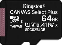 Kingston Kingston Canvas Select Plus A1/micro SDXC/64GB/100MBps/UHS-I U1 / Class 10