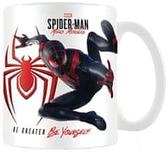 CurePink Keramický hrnek Marvel|Spiderman: Miles Morales Iconic Jump (objem 315 ml)