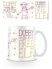 CurePink Bílý keramický hrnek Harry Potter: Dobby (objem 315 ml)