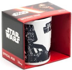 CurePink Bílý keramický hrnek Star Wars|Hvězdné Války: The Power Of Coffee (objem 315 ml)