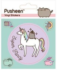 CurePink Samolepky Pusheen: Mythical 5 kusů (10 x 12,5 cm)